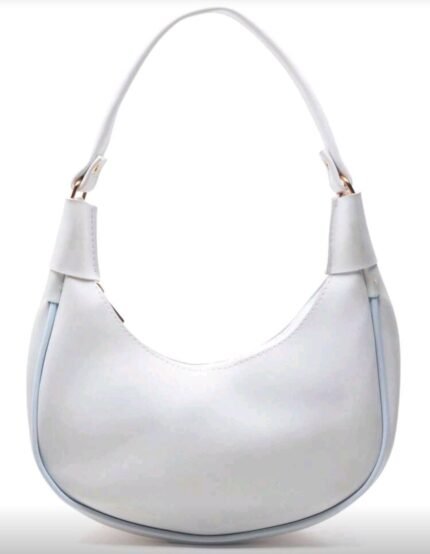 Bolsa ombro baguete feminina branca