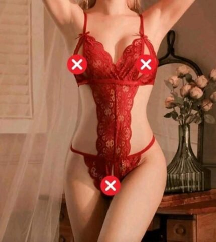 Lingerie renda vermelho body